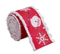 Flexible Ribbon with Winter Model for Holiday Present Wrapping and Interior Decoration Addons Snowflake Print Present Wrapping Ribbon