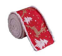 Flexible Ribbon with Winter Model for Holiday Present Wrapping and Interior Decoration Addons Snowflake Print Present Wrapping Ribbon