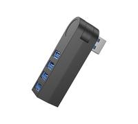 Flexible Rotation USB3.0 Splitter 4 Port Extension USB Adapter Fast Charging and Data Sync Compatibles Multiple Systems USB Splitter