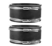 Flexible Rubber Coupling 150 mm Diameter 150 mm Pack of 2 | Pipe connector for pipe fan with stainless steel clamps, ventilation system, ventilation, round pipe, ventilation duct