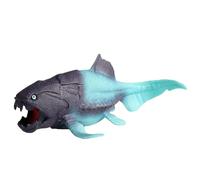 Flexible Rubber Dunkleosteus Animal Figure, Realistic Action Model for Stress Relief and Educational Purposes, Ideal for Science Projects, Learning Toys, Birthday Gifts, And Kids' Cake Toppers.
