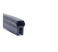 Flexible Rubber Edge Trim, U-Shaped Automotive Rubber Seal Strip 3.28FT Black With Top Side Bubble Multiple Sizes(20mm x 9mm)