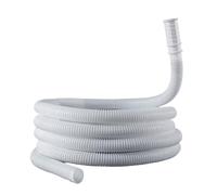 Flexible rubber pipe with secure connection joints for expandable washing machine drain system uses strong rubber water pipe extension