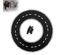 Flexible Rubber Road Puzzle Track Pieces, Expressway Circuit Set Toy, Indestructible Waterproof Modular Puzzle Car Highway Tracks, for Kids Outdoor Indoor 8pcs