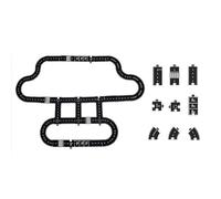 Flexible Rubber Road Puzzle Track Pieces, Flexible Expressway Circuit Set Toy, Waterproof Indestructible Modular Puzzle Expressway Circuit, Montessori for Kids (50pcB)