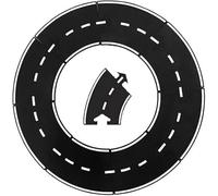 Flexible Rubber Road Puzzle Track Pieces,Flexible Expressway Circuit Set Toy,Waterproof Indestructible Modular Puzzle Car Highway Tracks for Kids, Montessori Gift for Outdoor Indoor (8pcs)