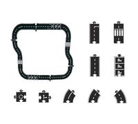 Flexible Rubber Road Puzzle Track Pieces, Flexible Expressway Circuit Set Toy, Waterproof Indestructible Modular Puzzle Expressway Circuit, Montessori for Kids (20pc)