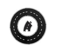 Flexible Rubber Road Puzzle Track Pieces, Flexible Expressway Circuit Set Toy, Waterproof Modular Highway, DIY Car Playset for Indoor Outdoor Bath, Montessori Gift for Kids Toddlers (8Pcs)