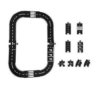 Flexible Rubber Road Puzzle Track Pieces,New Flexible Expressway Circuit Set Toy,Indestructible Waterproof Modular Puzzle Car Highway Tracks,Christmas Montessori Gift for Lovers Friends