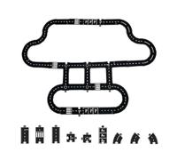 Flexible Rubber Road Puzzle Track Pieces,New Flexible Expressway Circuit Set Toy,Indestructible Waterproof Modular Puzzle Car Highway Tracks,Christmas Montessori Gift for Lovers Friends