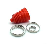 Flexible Rubber Steering Ball Joint Dust Boot Cover with Corrugated Design to Protect Critical Components from Harsh Driving Conditions (Red)