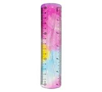Flexible Ruler, 15cm Colorful Ruler, Cute Bendy Plastic Rulers | Unbreakable Measuring with Transparent Colorful，Rounded Edges，Maths Stationary for School Office Home