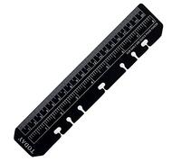Flexible Ruler BE-TOOL Black Plastic Notebook Binder Ruler Shatterproof Bendable Measuring Ruler PVC Page Divider Soft 6-Hole Ruler with Scale for A5 Ring Binders Journal Organizer (20cm)
