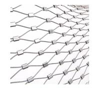 Flexible Safety Net Durable Stainless Steel 304 Mesh Expandable Railing Fill Net Multi-Functional Stair Safety Net for Animal Enclosures (4 * 0.6m/13.1 * 1.9ft)