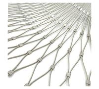 flexible safety netting, 304 Stainless Steel Wire Rope Net, Durable Flexible Cut-to-Size Safety Mesh, 10cm/2mm for Garden Fencing Building Protection(1.2x7m/3.9x23ft)