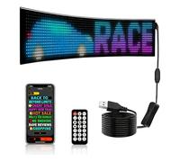 Flexible Scrolling LED Sign 19.2 * 89.8cm, IP65 Waterproof Programmable Display with USB Powered App Control, Custom Text & Animation Bendable LED Board for Vehicle Windows Party Business Advert
