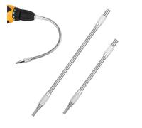 Flexible Shaft Bit Holder 20 cm 30 cm Flexible Shaft Extension for Drill and Screwdriver 1/4 Inch Hex Shank Flexible Bit Holder Around The Corner Drill Extension Standard Pack of 2