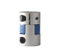 Flexible Shaft Coupling Aluminium Connector 3D Printer Coupling Slide Coupler Laser Engraving Machine D20 L30 Clamping Type Blue Star Shaped Plum Blossom(3.17mm to 6mm)