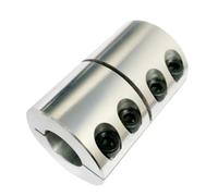 Flexible Shaft Coupling Aluminium Connector D32 L40 8-16mm Machine Large Torque Rigid Coupling Router Solid Butt-muff Shaft Coupler Aluminium Alloy(15x16mm)