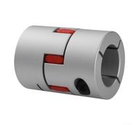 Flexible Shaft Coupling Dual Diaphragm Precision Alignment Low Backlash High Torque Hard Anodized Aluminum CNC Robotics Automation Compact 6.5 x 5 x 5 cm(LAP40-24-12-40-55)