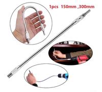 Flexible Shaft for Electric Drill, 150mm 300mm Metal Extension Screw Bit Tool with 1/4 Hex Shank Compatible with Power Drills and Manual Drivers(300MM)