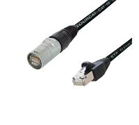 Flexible Shielded CAT5e Cable Van Damme, Neutrik Ethercon to RJ45 Network Data (15 m)
