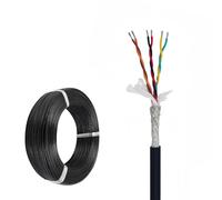 Flexible Shielded Signal and Control Cable, 24AWG Shielded Twisted-Pair Cable 300V 4-20 Conductors for Data Audio Control Automation(25ft,24AWG-4C)
