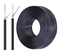 Flexible Shielded Signal and Control Cable, UL1185 single-core tinned copper shielded wire 14-28 AWG 300V black(100ft,16AWG)