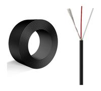 Flexible Shielded Signal and Control Cable, UL2547 Audio signal shielded cable 22-32 AWG 2 core 300V tinned copper aluminum foil(50ft,24 AWG-2C)