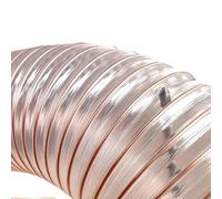 Flexible Shop Vac Hose, 2m Lightweight Dust Extractor with Sealing Clamp, Premium Extraction Duct for Woodworking, Factories, Material Handling (L 2m, Dia 170mm)