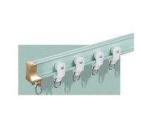 Flexible Shower Curtain Track - Monorail Side Mount with Hooks Hospital Room Divider Bendable RV Curtain Rail Ceiling/Wall Mount - Green 1.5M/4.9FT