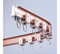 Flexible Shower Curtain Track with Hooks - Monorail Side Mount Hospital Room Divider Bendable RV Rail System Ceiling/Wall Mount Pink 3.7M/12.1FT - Versatile & Easy Installation