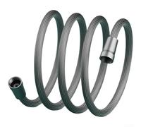 Flexible Shower Hose 2 Metre Nylon for Braided Tube Twist Free Design High Flow Rate Standard G1/2 Connection Black(Gray Version - 2m)