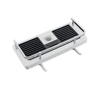 Flexible Shower Hose Bathroom Shower Storage Rack Organizer No Drilling Lifting Rod Head Holder Gel Tray Pole Shelves(Black White)