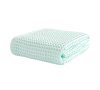 Flexible Shower Hose Cotton Honeycomb Grid Soft Super Absorbent Pure Adult Bath Towel Lightweight and Easy to Dry(Green)
