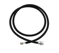 Flexible Shower Hose Replacement, 200cm Bed Nylon for Kitchen Faucet/Extractor Sink, 15mm Diameter, Black Plumbing Tube - Ideal for Easy Installat