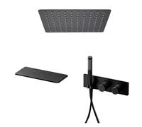 Flexible Shower Hose Shower Set Bathroom Concealed Ceiling Waterfall Faucet Hidden Into The Wall(Matte Black 3,10 inch)