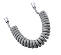 Flexible Shower Hose Telescopic Spring Tube 2m Grey Pu