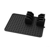 Flexible Silicon Mat For Quick Cleaning and Efficient Use Around Sinks or Counters in the For Kitchen (Black)