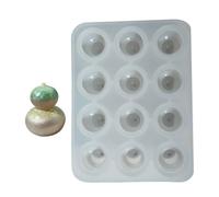 Flexible Silicone 12 Cavity Gourd Molds for Creation Epoxy Resin Jewelry Handmade Cake Decoration Molds Handmade Gift Making
