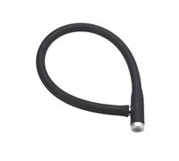 Flexible Silicone-Coated Steel Cable Bike Lock, 3.8mm 7-Strand Anti-Theft Bicycle Lock with Multiple Color Options(Black)