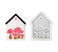 Flexible Silicone Display Accessories Mold Set for and in Fun Pumpkin Mushroom House Shapes Silicone Mold for Making