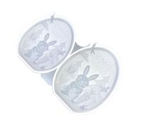 Flexible Silicone Easter Mold for Resin Cement Shapes Desktop Decor Spring Party Supplies Happy Easter Decoration Mold