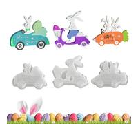 Flexible Silicone Easter Moulds - 3-Piece Set, Easy De-Moulding Moulds for Holidays | Easter Bunny Silicone Mould - for Plaster, Epoxy Resin and Clay Work as well as DIY Living Room Decoration and