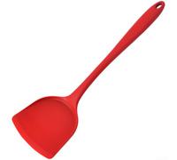 Flexible Silicone Head, Protects Non-Stick Coating, Scratch-Free Cooking, Safe for All Pans(red)