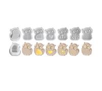 Flexible Silicone Home Decoration Mold Hollow Out Candlestick Gypsum for Atmospheres Light Silhouettes Owl Silicone Mold