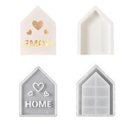 Flexible Silicone House Shape Display Ornament Mold for Making Hollow House Themed Storage Boxes and Lights Home Decors Silicone Mold