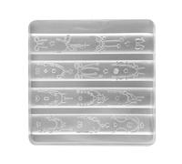 Flexible Silicone Jewelry with Engraved Floral Designs for Resin and Craft Floral Crystals Pendant Silicone Craft