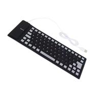 Flexible Silicone Keyboards 85Keys USB Wireds Foldable Rollups Keyboards For Laptop And PC Use Dustproof And