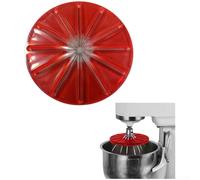 Flexible Silicone Mixer Scraper Attaches Securely to For 4.5QT 5QT Stand Mixers Supporting For Splash Guard Function with 6-Wire Whisk (D)
